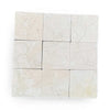 Crema Marfil 4x4 Tumbled marble tiles with light color and natural veining pattern