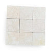 Crema Marfil 4x4 Tumbled marble tiles with light color and natural veining pattern