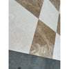 Beige and brown Crema Marfil marble 12x12 tile with glossy finish