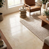 Beige crema marfil marble 18x18 polished floor tiles with subtle veining and marble-effect finish