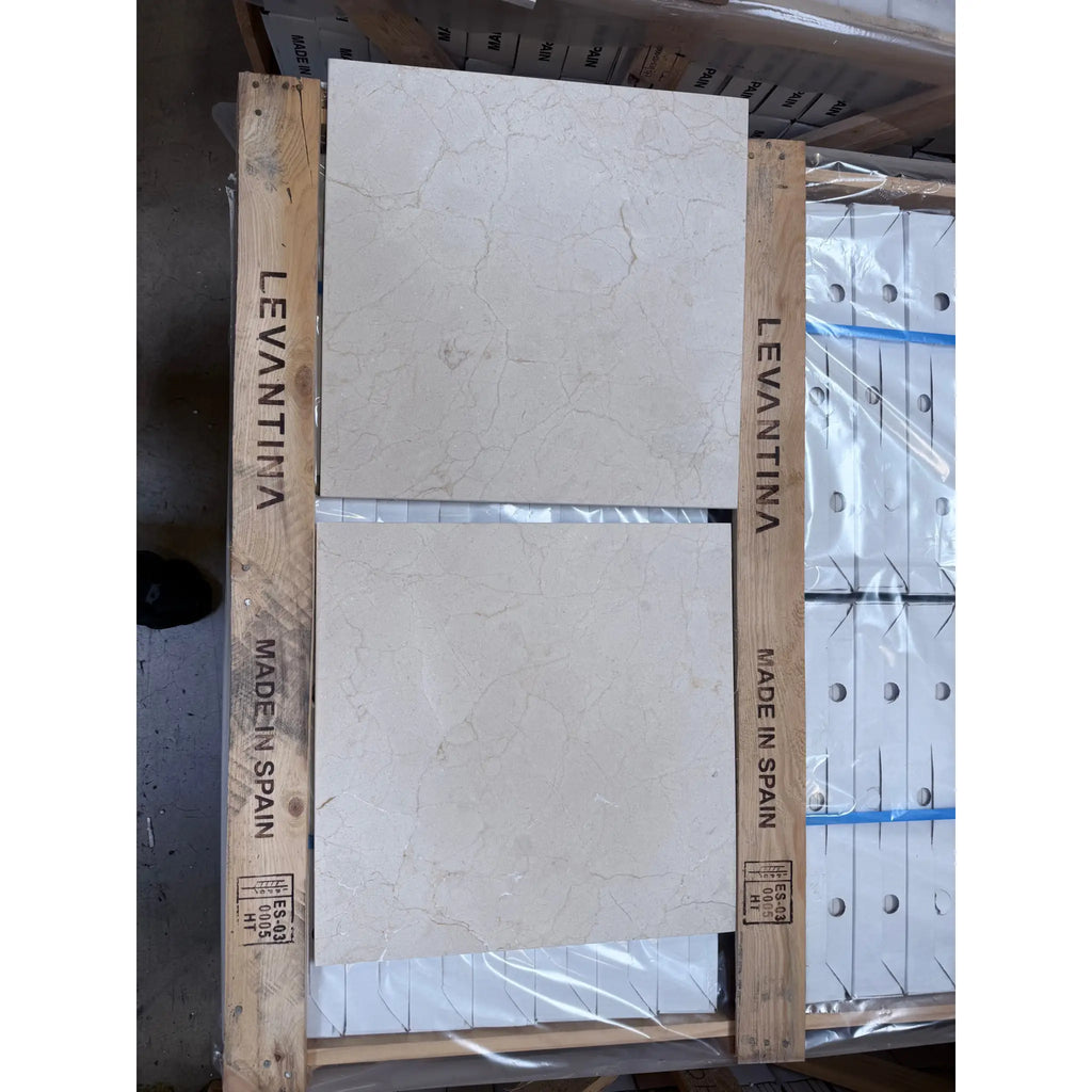 Crema Marfil Marble 18x18 Polished or Honed Tiles from Spain