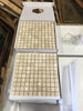 Crema Marfil Marble 1x1 Polished Mosaic in White Box