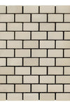 Crema Marfil Marble 1X2 Brick Mosaic Tumbled