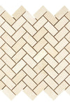 Crema Marfil Marble 1X2 Herringbone Mosaic Polished or Honed