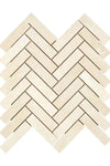 Crema Marfil Marble 1X4 Herringbone Mosaic Polished or Honed