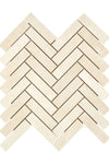 Crema Marfil Marble 1X4 Herringbone Mosaic Polished or Honed