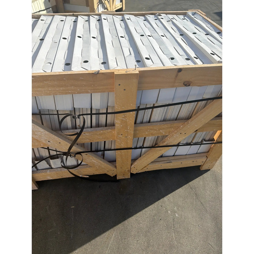 Crema Marfil Marble 24x24 Polished Panels in Crated Stack