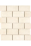 Crema Marfil Marble 2X4 Brick Mosaic Polished or Honed