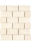 Crema Marfil Marble 2X4 Brick Mosaic Polished or Honed