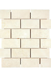Crema Marfil Marble 2X4 Brick Mosaic Tumbled