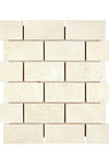 Crema Marfil Marble 2X4 Brick Mosaic Tumbled
