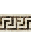 Crema Marfil Marble 3 1/2X7 Greek Key Border (Crema Marfil+Emp. Dark) Polished