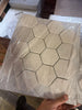 Crema Marfil Marble 3-inch Hexagon Mosaic Tumbled Tile Panel