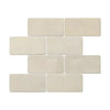 Off-white rectangular brick pattern in Crema Marfil Marble 3X6 Tumbled product