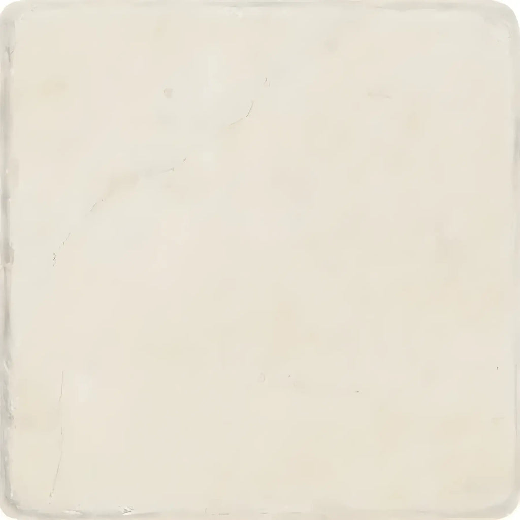 Square off-white Crema Marfil Marble 4X4 Tumbled tile for elegant interiors