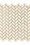 Crema Marfil Marble 5/8X1 1/4 Herringbone (Mini) Mosaic Polished or Honed