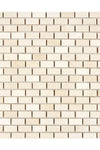 Crema Marfil Marble 5/8X1 1/4 Mini-Brick Mosaic Polished or Honed