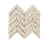 Crema Marfil Marble Chevron tile in polished finish showcasing elegant chevron pattern