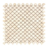 Beige scallop tile mosaic of Crema Marfil Marble FAN polished or honed finish