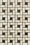Crema Marfil Marble Pinwheel (Mini) w/ Emp. Dark Dots Mosaic Polished or Honed