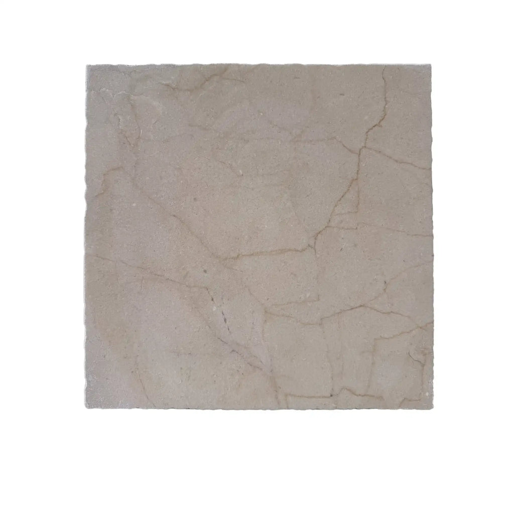Crema Marrfil Rustic Modern Tumbled beige marble tile with natural veining