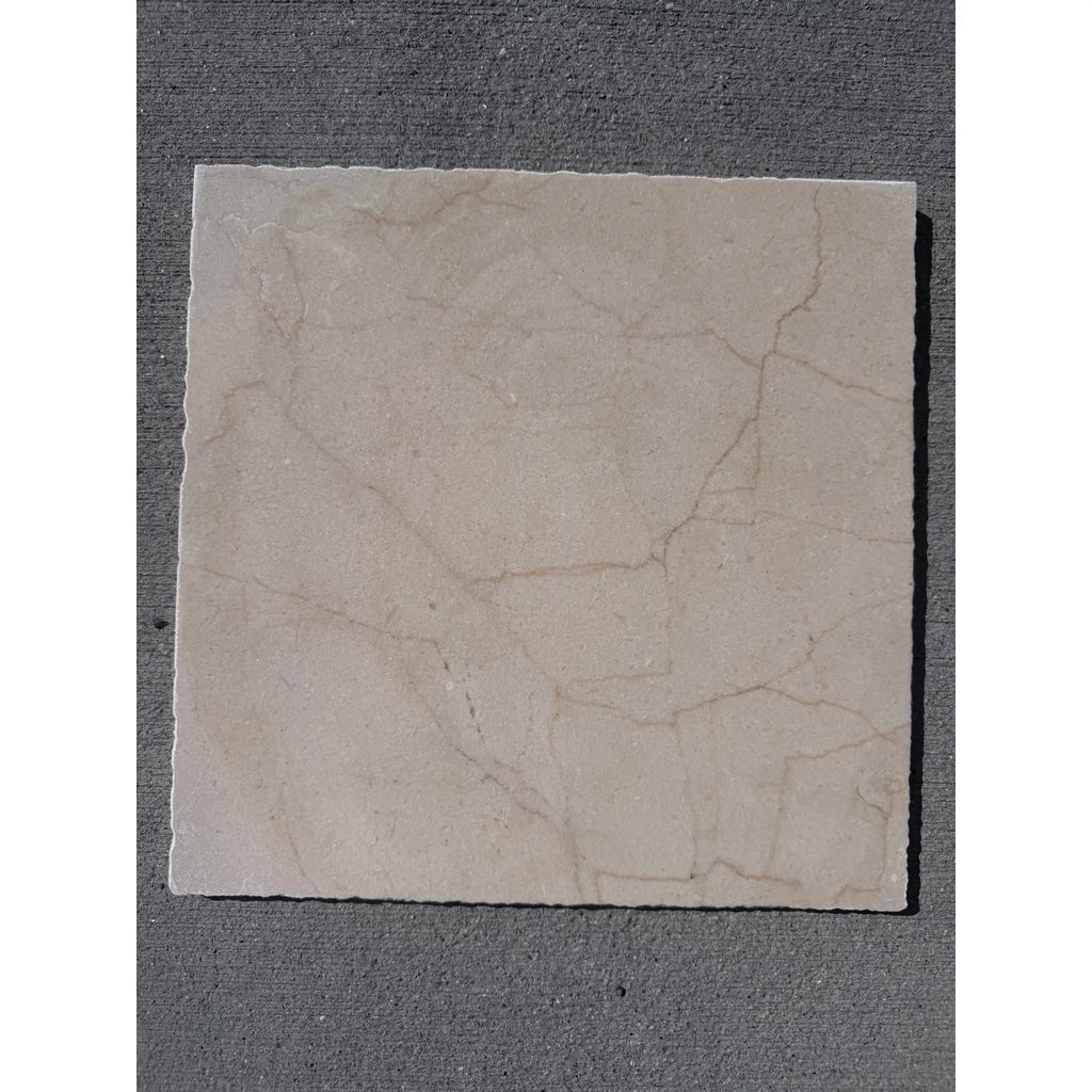 Crema Marrfil Rustic Modern Tumbled beige marble tile with subtle veining