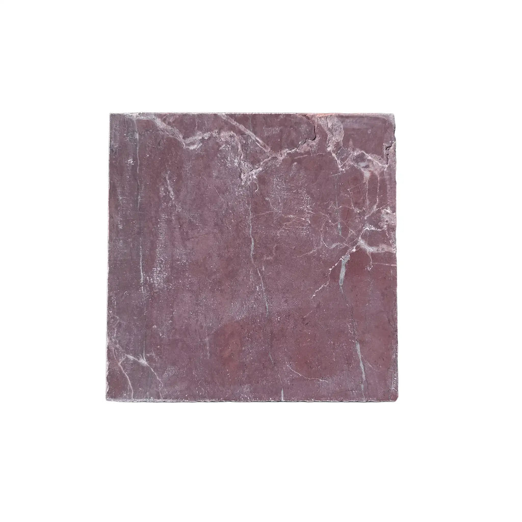 Crema Marrfil Rustic Modern Tumbled dark purple marble tile with white veining