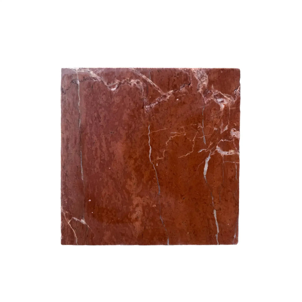 Crema Marrfil Rustic Modern Tumbled red marble tile with white veining