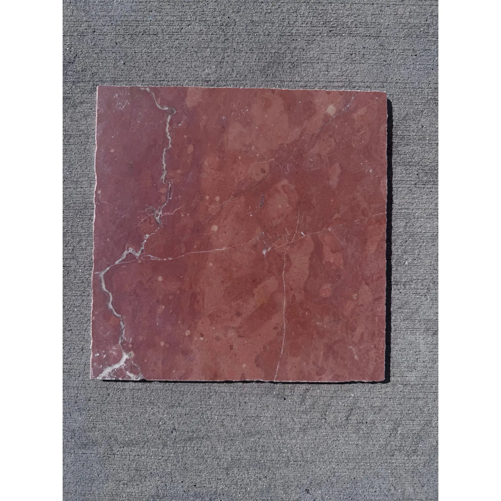 Crema Marrfil Rustic Modern Tumbled red marble tile with white veining