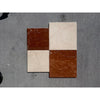 Crema Marrfil Rustic Modern Tumbled marble tiles in reddish-brown and white