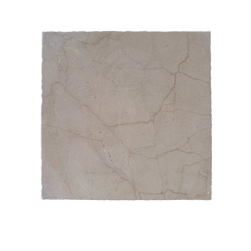 Crema Marrfil Rustic Modern Tumbled beige marble tile with natural veining