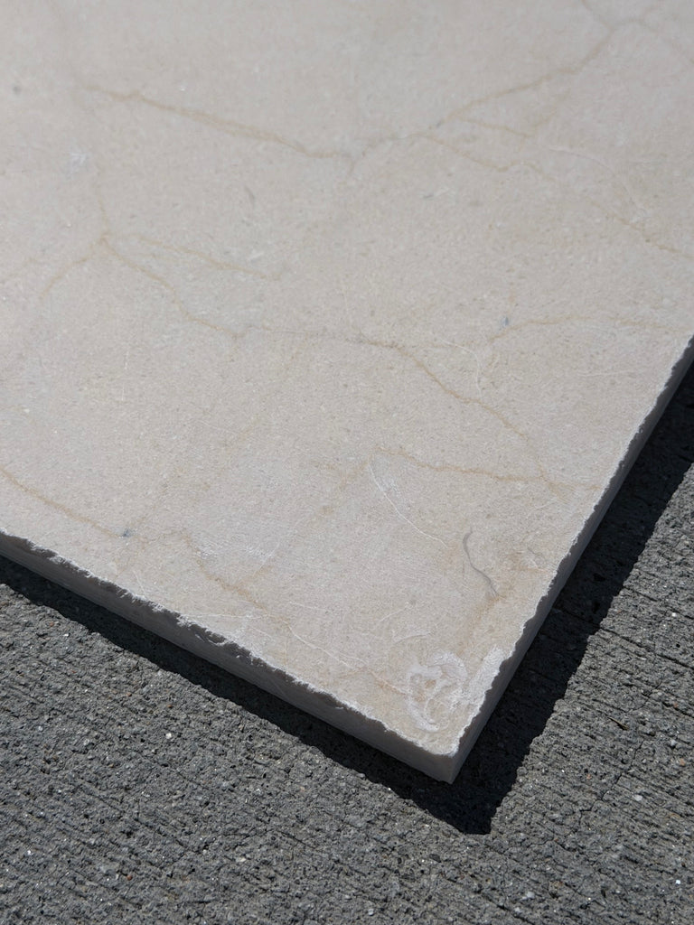 Crema Marrfil Rustic Modern Tumbled cream marble tile with subtle veining