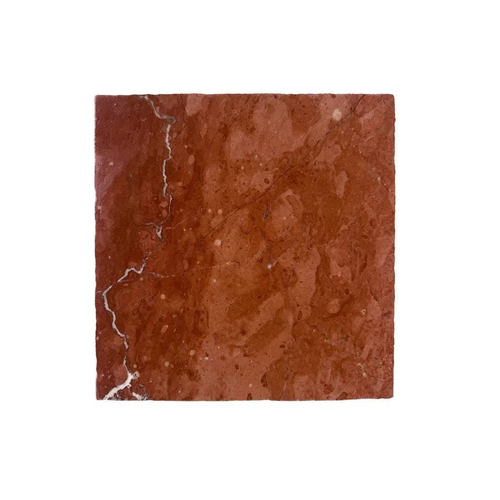 Crema Marrfil Rustic Modern Tumbled reddish-brown marble tile with veining