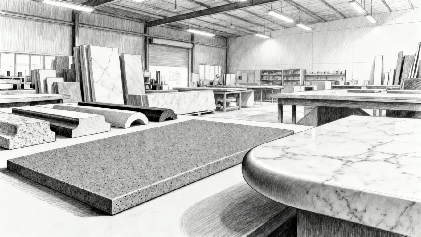 Polished stone surfaces