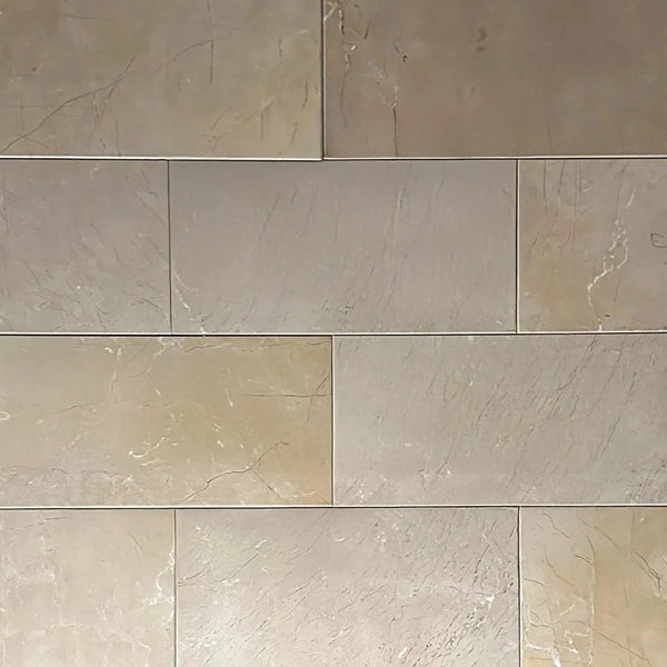 Dark Beige Cream Brown Marble 6X12 Polished Rectangular Stone Wall Tiles for Sale
