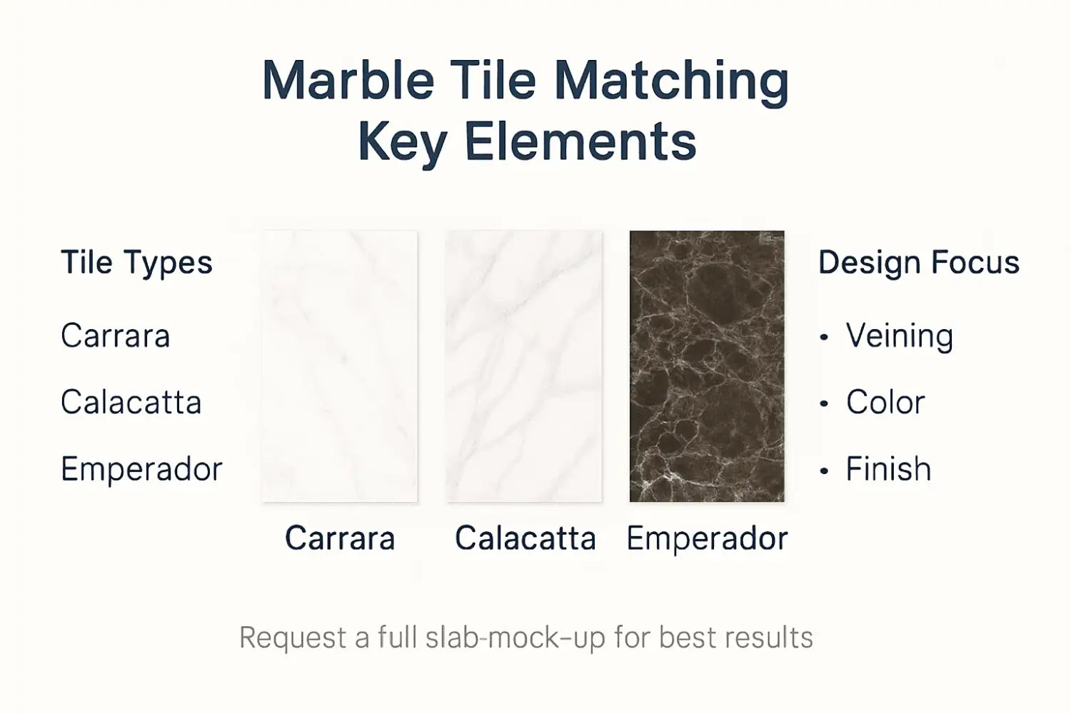 Infographic showing marble matching basics