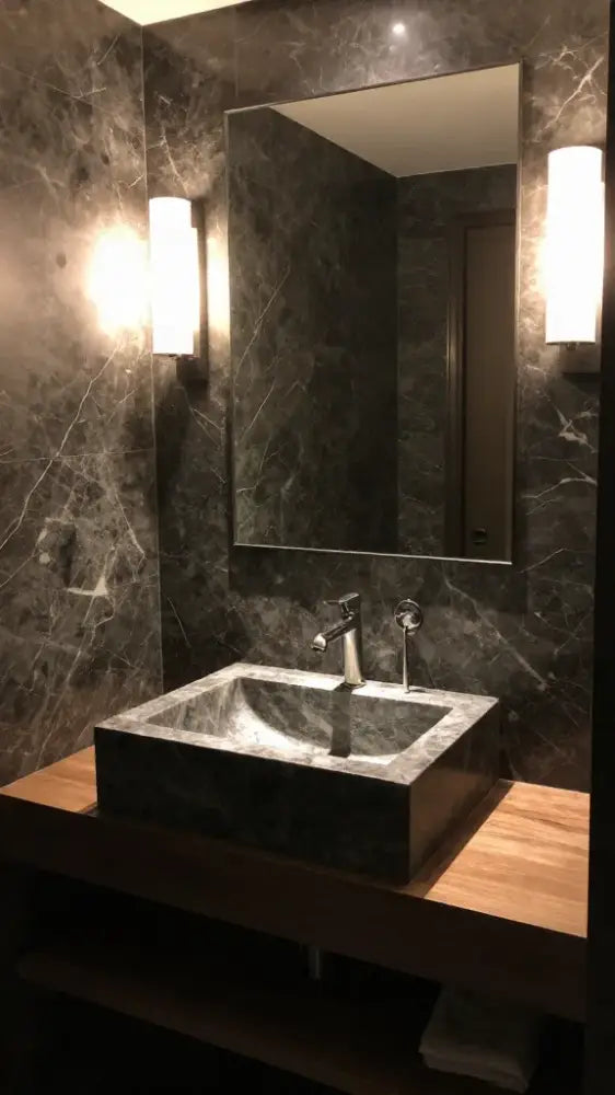 Custom Carved Basins for Powder Rooms