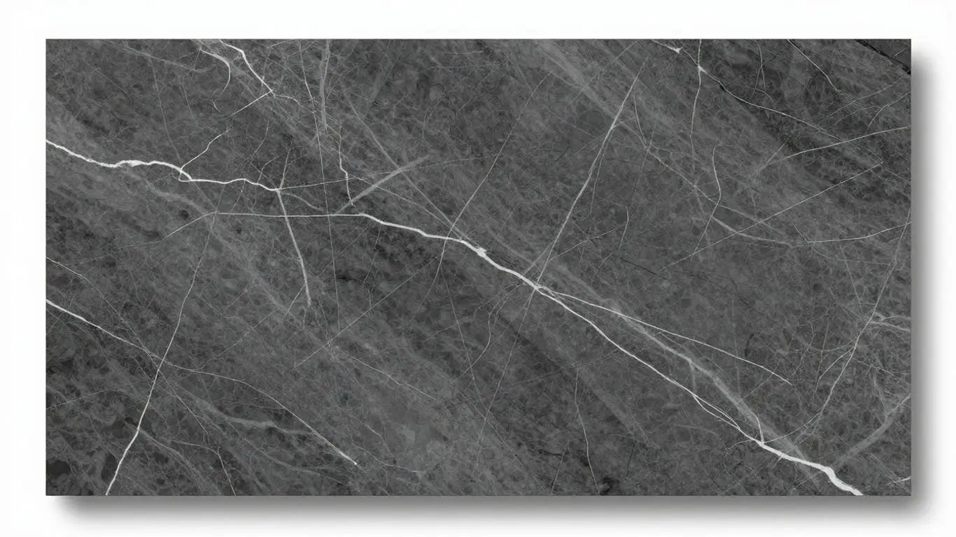 Pietra Grey marble slab with white veins