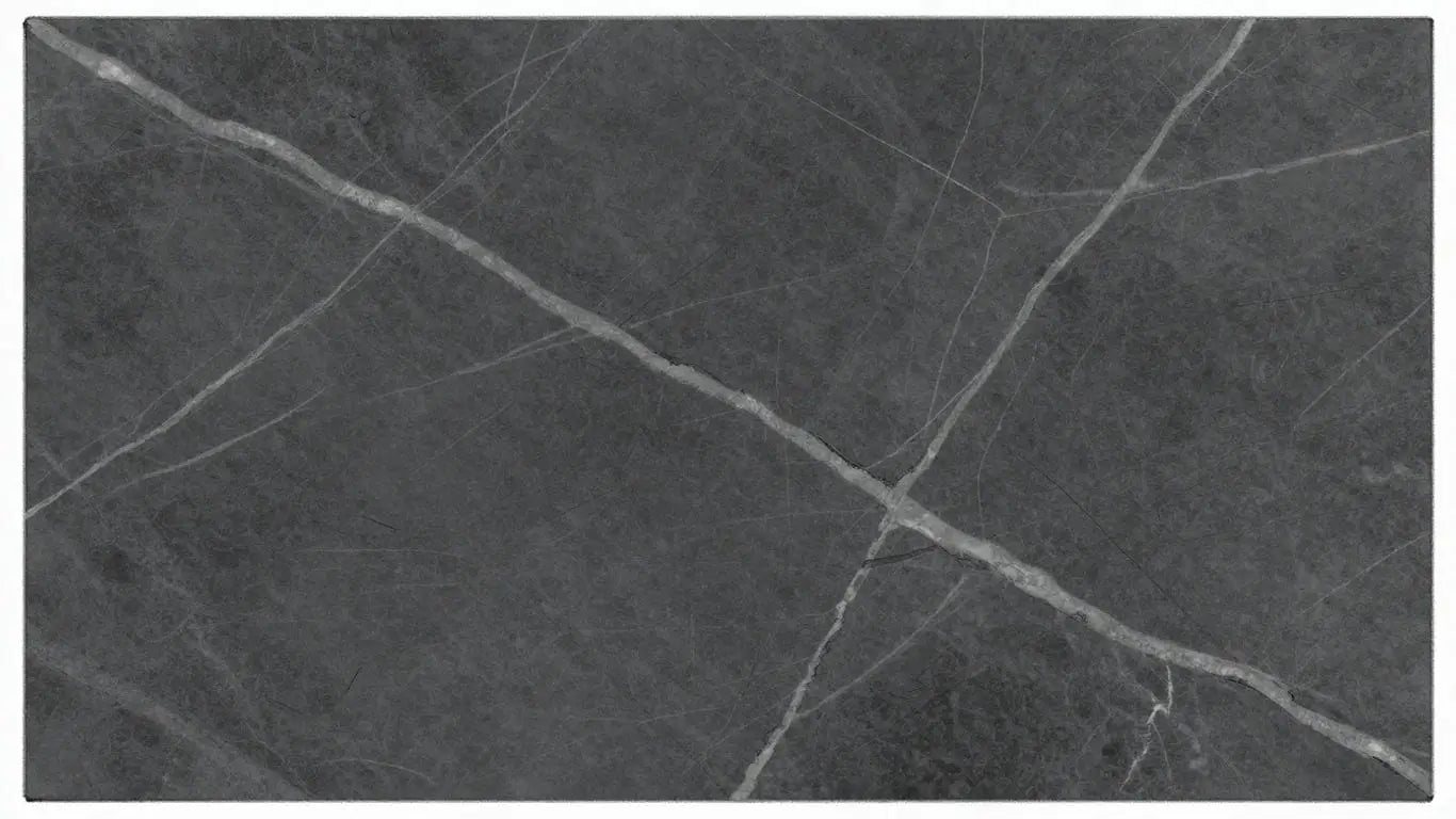 Sketch of Bardiglio marble tiles with gray veining.