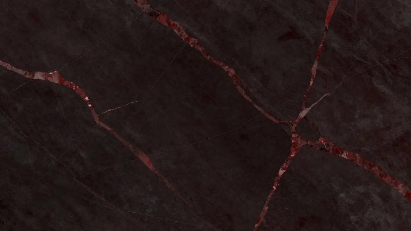 Rosso Levanto marble slabs with deep red veining.
