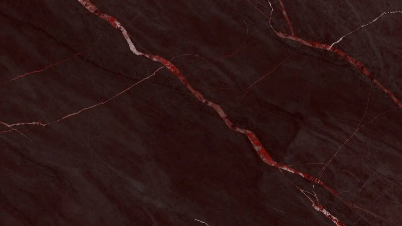Rosso Levanto marble slabs with deep red veining.