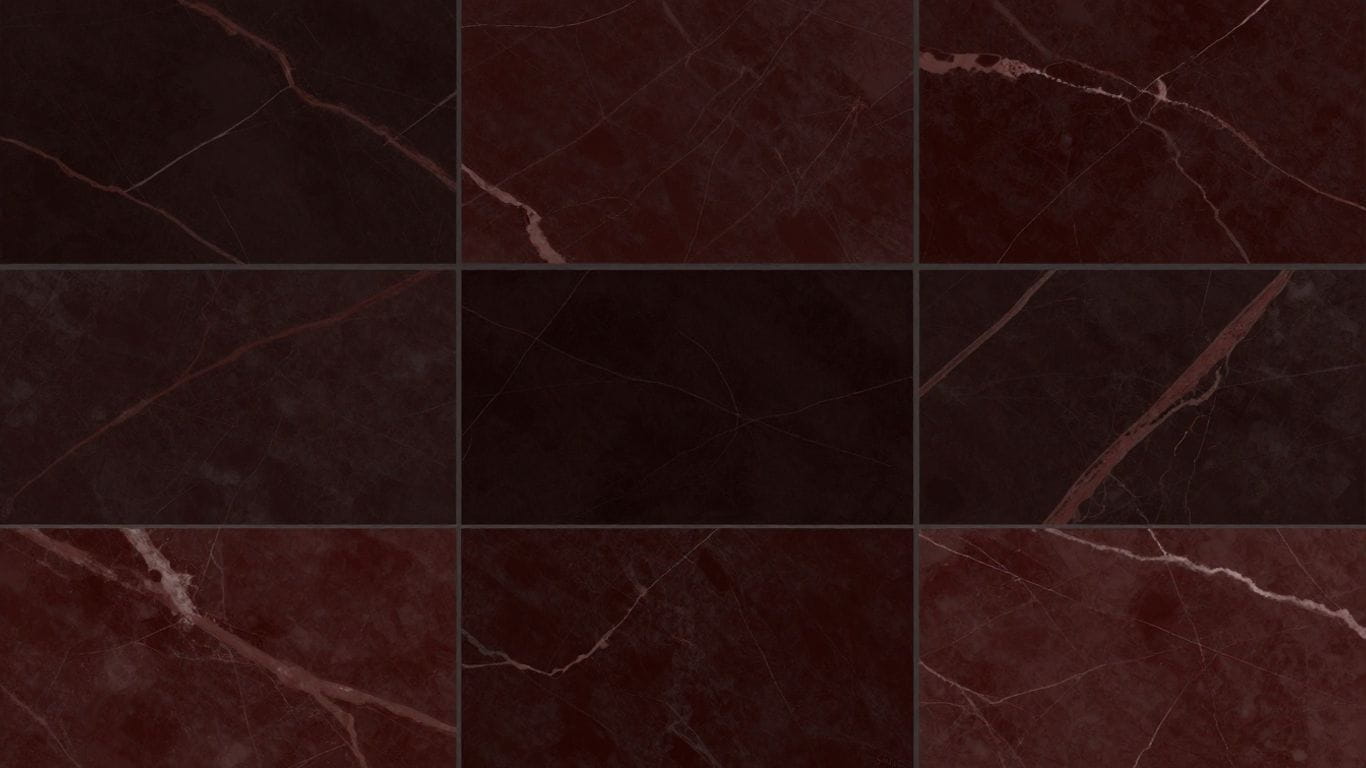 Rosso Levanto marble tiles sketch