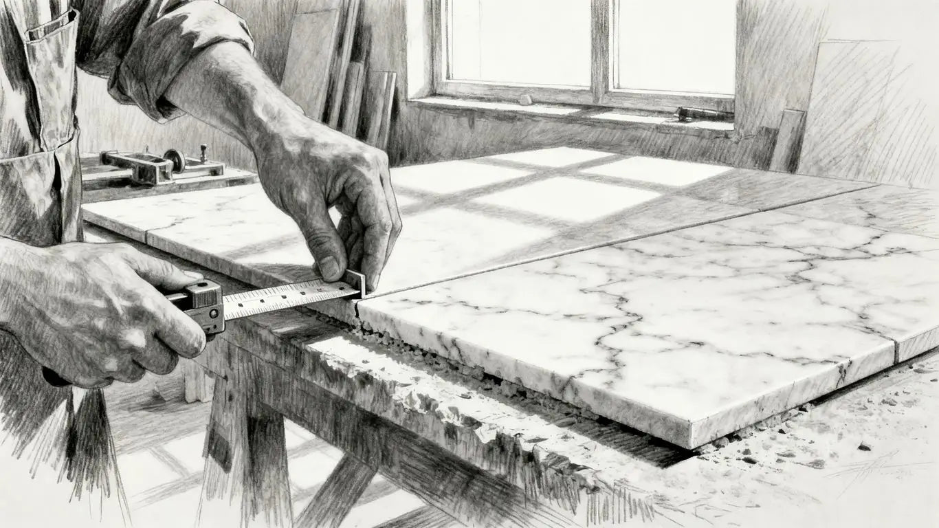 Professional checking stone tiles