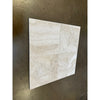 Four square beige marble effect Diano Royal queen beige 18x18 polished or honed tiles arranged in a grid