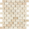 Beige brick mosaic tile from Diano Royal Queen Beige Marble collection