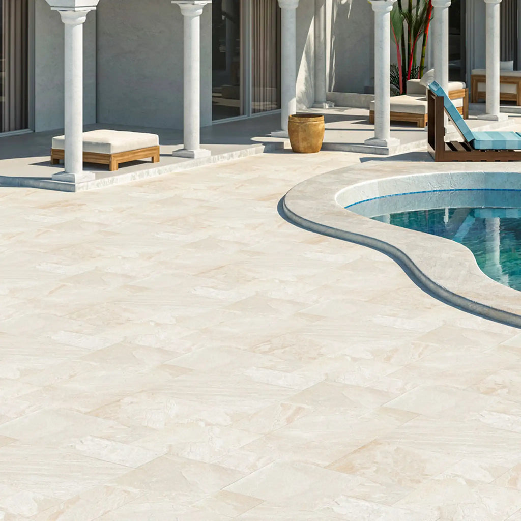 Diano Royal Queen Beige Marble Versailles Tumbled Tile Set