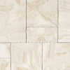 Diano Royal Queen Beige marble Versailles pattern tiles with veining and chiseled edges