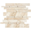 Beige marble mosaic tile from Diano Royal Queen Beige Marble Manhattan collection