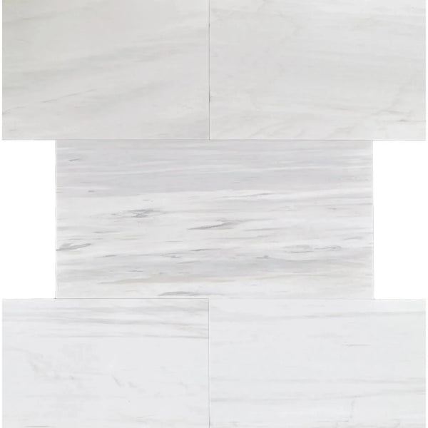 White marble-patterned Dolomite White Marble tiles in polished finish for elegant flooring