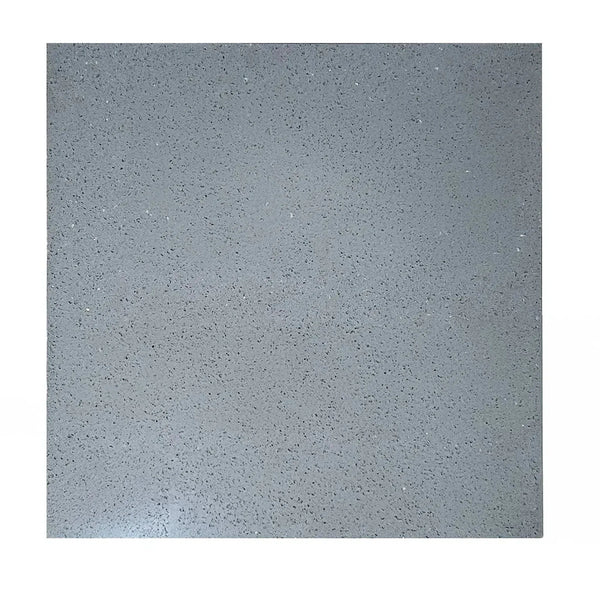 Gray speckled square tile from Elyas Quartz Engineered Stone 24X24 Polished Tile